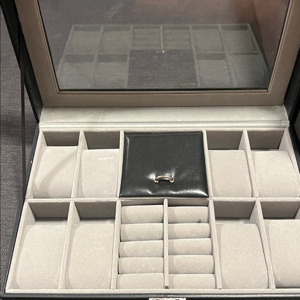 Elegant Jewelry Box with Glass Lid